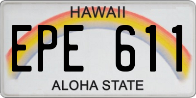 HI license plate EPE611