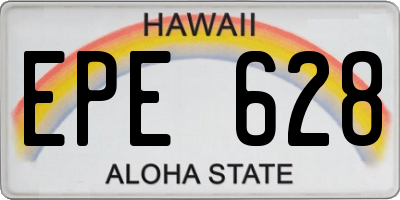HI license plate EPE628