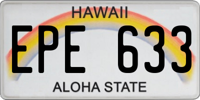 HI license plate EPE633