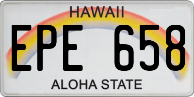 HI license plate EPE658