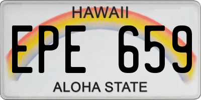 HI license plate EPE659