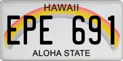 HI license plate EPE691