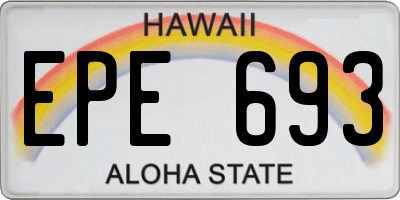 HI license plate EPE693
