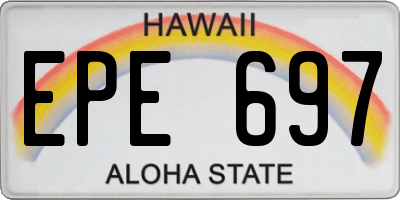 HI license plate EPE697
