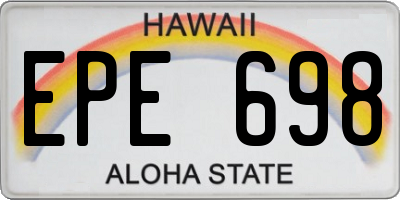 HI license plate EPE698