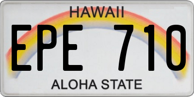 HI license plate EPE710