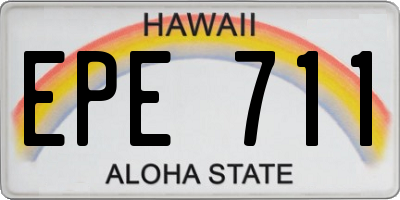 HI license plate EPE711