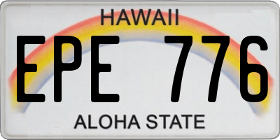 HI license plate EPE776