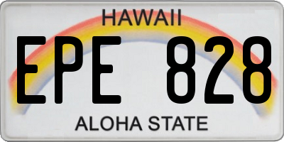 HI license plate EPE828