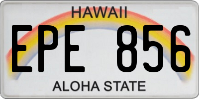 HI license plate EPE856
