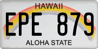 HI license plate EPE879