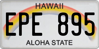 HI license plate EPE895