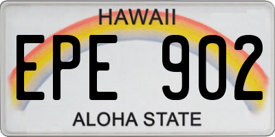 HI license plate EPE902