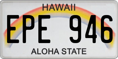 HI license plate EPE946