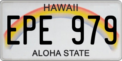 HI license plate EPE979