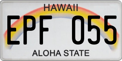 HI license plate EPF055