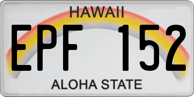 HI license plate EPF152
