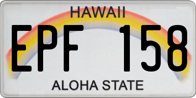 HI license plate EPF158