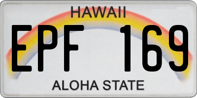 HI license plate EPF169