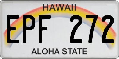 HI license plate EPF272