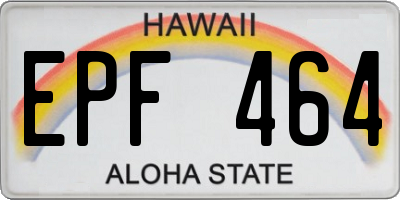 HI license plate EPF464