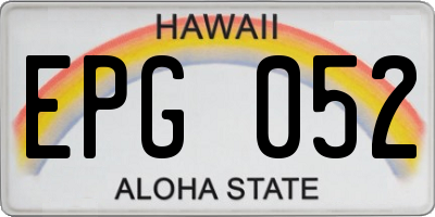 HI license plate EPG052