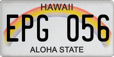 HI license plate EPG056