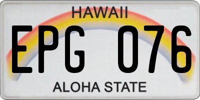HI license plate EPG076