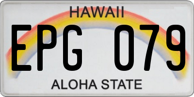 HI license plate EPG079