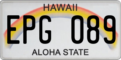HI license plate EPG089