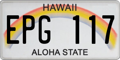 HI license plate EPG117