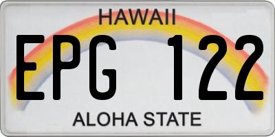 HI license plate EPG122