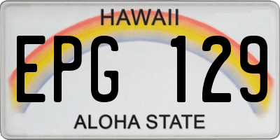 HI license plate EPG129
