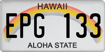 HI license plate EPG133