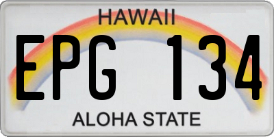 HI license plate EPG134