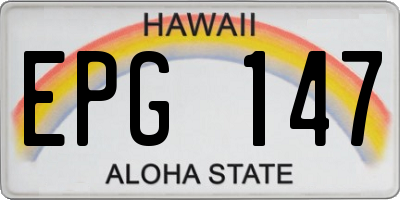 HI license plate EPG147