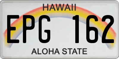 HI license plate EPG162