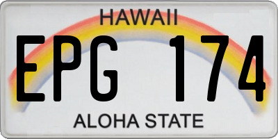 HI license plate EPG174