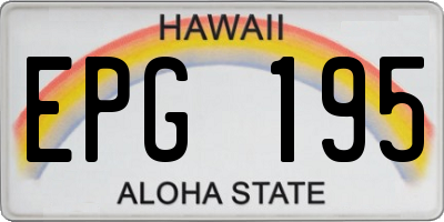 HI license plate EPG195
