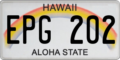 HI license plate EPG202