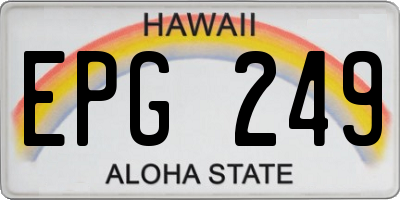 HI license plate EPG249
