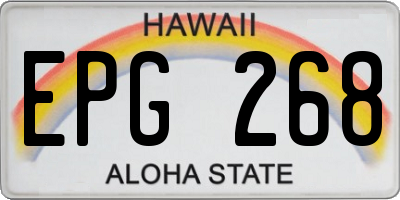 HI license plate EPG268