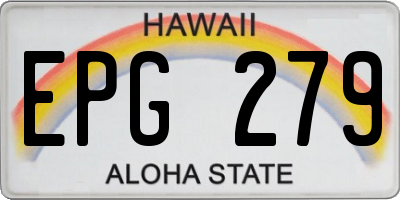 HI license plate EPG279