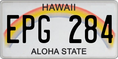 HI license plate EPG284