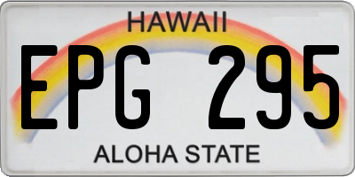 HI license plate EPG295
