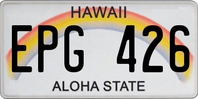 HI license plate EPG426