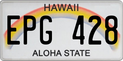 HI license plate EPG428