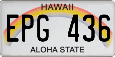 HI license plate EPG436