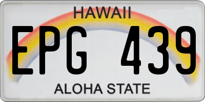 HI license plate EPG439