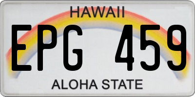 HI license plate EPG459